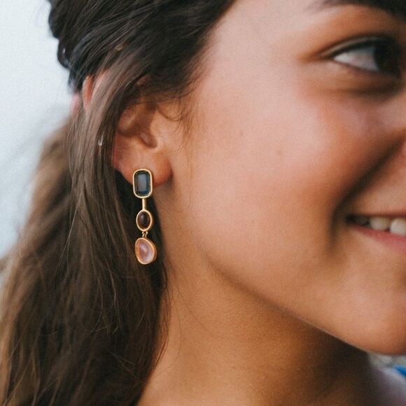 Bohemian drop earrings A164 - Picture 2 of 6